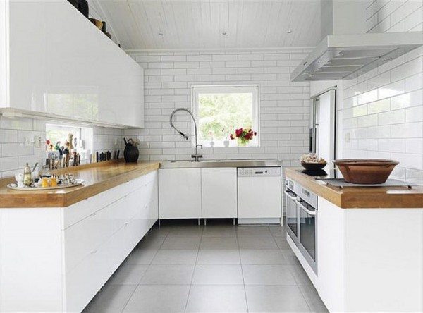 White Brick Tiles Interior Design