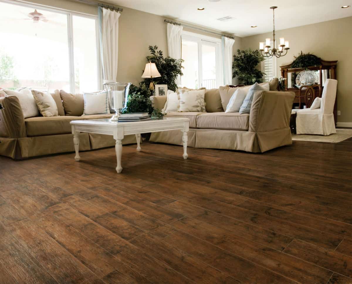 Wood Floor Living Room Tile Kitchen