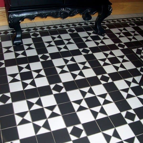Black And White Floor Tiles Style